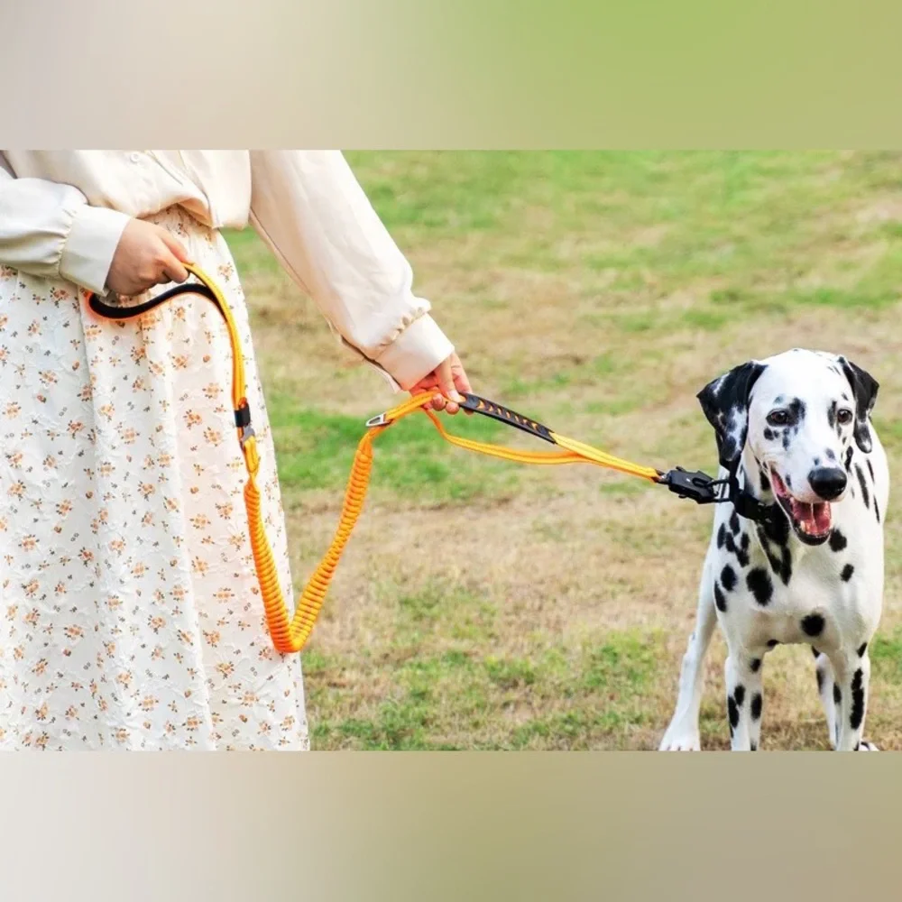 New High Quality Tactical Dog Leash Car Seat Belt Double Handle Lead Heavy Duty